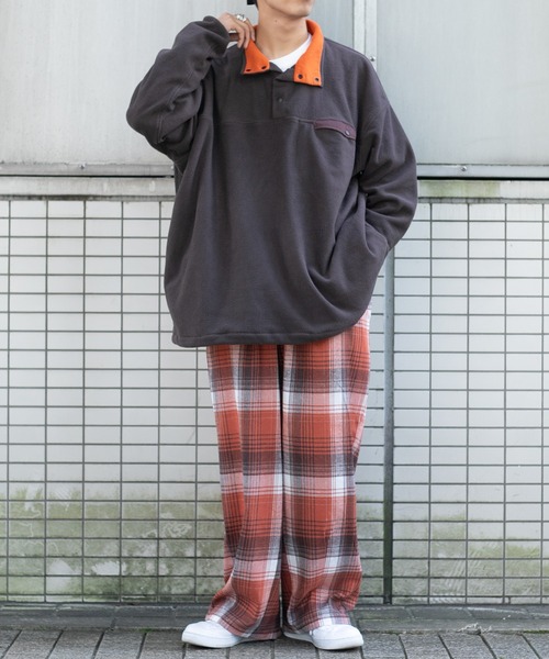 kutir(クティール)の「フリーススナップボタンジャケット(ブルゾン・メンズ・グリーン/ダークブラウン/パープル/イエロー/ライトブルー・LARGE/MEDIUM)」の6枚目の写真