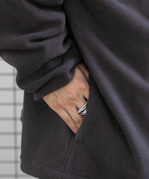 kutir(クティール)の「フリーススナップボタンジャケット(ブルゾン・メンズ・グリーン/ダークブラウン/パープル/イエロー/ライトブルー・LARGE/MEDIUM)」の13枚目の写真