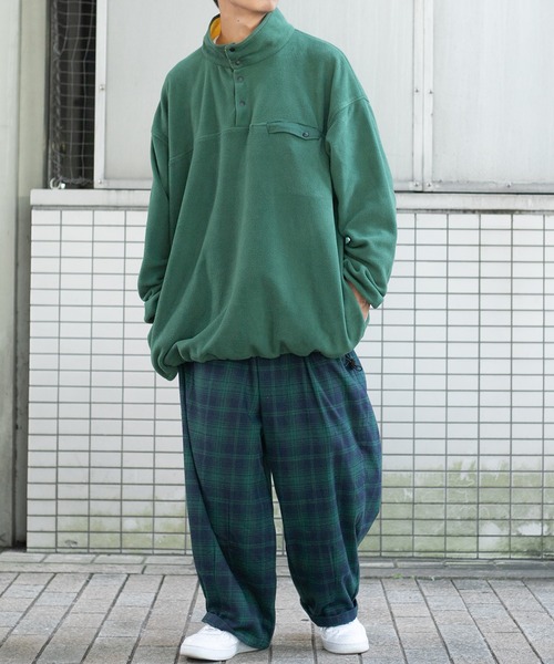 kutir(クティール)の「フリーススナップボタンジャケット(ブルゾン・メンズ・グリーン/ダークブラウン/パープル/イエロー/ライトブルー・LARGE/MEDIUM)」の17枚目の写真