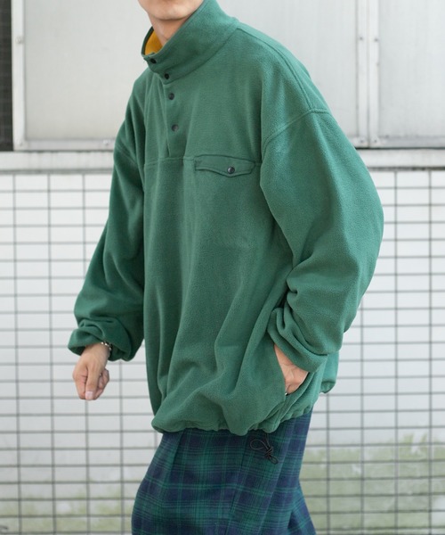 kutir(クティール)の「フリーススナップボタンジャケット(ブルゾン・メンズ・グリーン/ダークブラウン/パープル/イエロー/ライトブルー・LARGE/MEDIUM)」の22枚目の写真