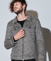 【NO ID.】Wool Check Boa Lining Zip Blouson / ウール チェック 裏ボア ジップ ブルゾン