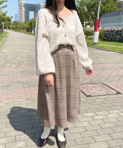 apres jour（アプレジュール）の「透かしカーデ＋キャミSET【ZOZOTOWN限定アイテム】（カーディガン/ボレロ・レディース・アイボリー/ライトピンク/モカ・X-LARGE/フリー）」の11枚目の写真