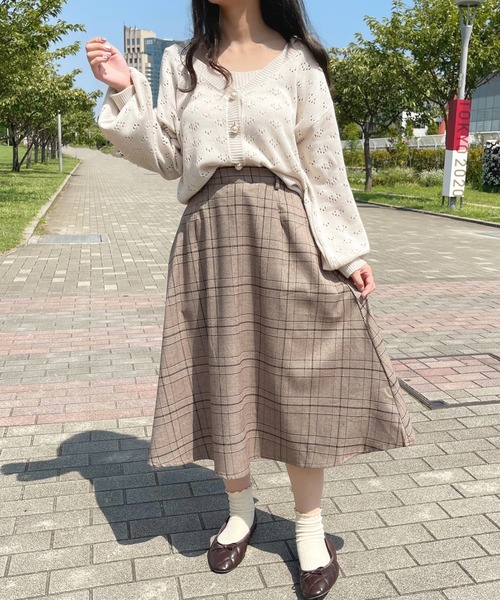 apres jour（アプレジュール）の「透かしカーデ＋キャミSET【ZOZOTOWN限定アイテム】（カーディガン/ボレロ・レディース・アイボリー/ライトピンク/モカ・X-LARGE/フリー）」の12枚目の写真