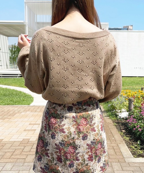 apres jour（アプレジュール）の「透かしカーデ＋キャミSET【ZOZOTOWN限定アイテム】（カーディガン/ボレロ・レディース・アイボリー/ライトピンク/モカ・X-LARGE/フリー）」の19枚目の写真