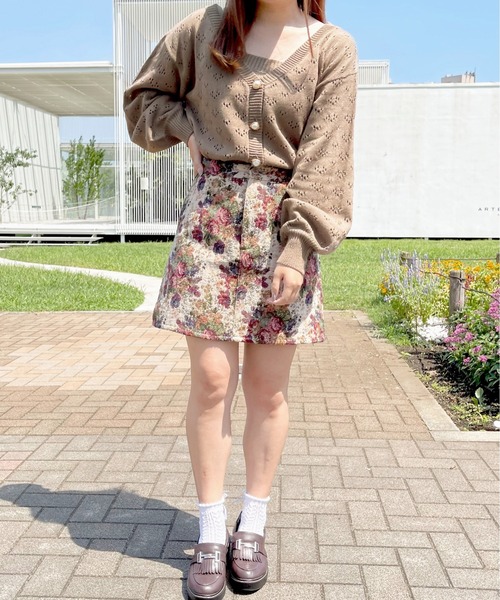 apres jour（アプレジュール）の「透かしカーデ＋キャミSET【ZOZOTOWN限定アイテム】（カーディガン/ボレロ・レディース・アイボリー/ライトピンク/モカ・X-LARGE/フリー）」の20枚目の写真