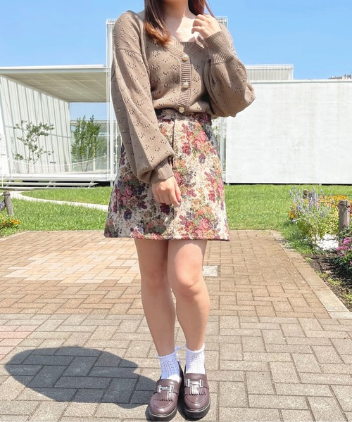 apres jour（アプレジュール）の「透かしカーデ＋キャミSET【ZOZOTOWN限定アイテム】（カーディガン/ボレロ・レディース・アイボリー/ライトピンク/モカ・X-LARGE/フリー）」の21枚目の写真