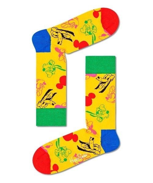 Happy Socks（ハッピーソックス）の「【Limited】Happy Socks × Disney All Smiles レディース メンズ クルーソックス 14211013（ソックス/靴下・レディース・イエロー・M/L）」の3枚目の写真