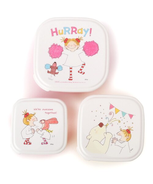 COCOちゃん　ココちゃん　お弁当箱　ラウンドコンテナ　シール容器　まとめ売り グリーティングライフ COCO ココちゃん ラウンドコンテナ 2個