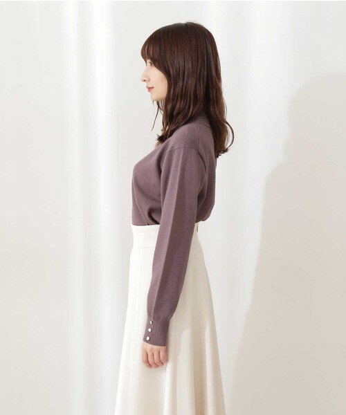 TORY BURCH ホワイト ハイネック半袖ニット Cotton tunic in white - Tory Burch | Mytheresa