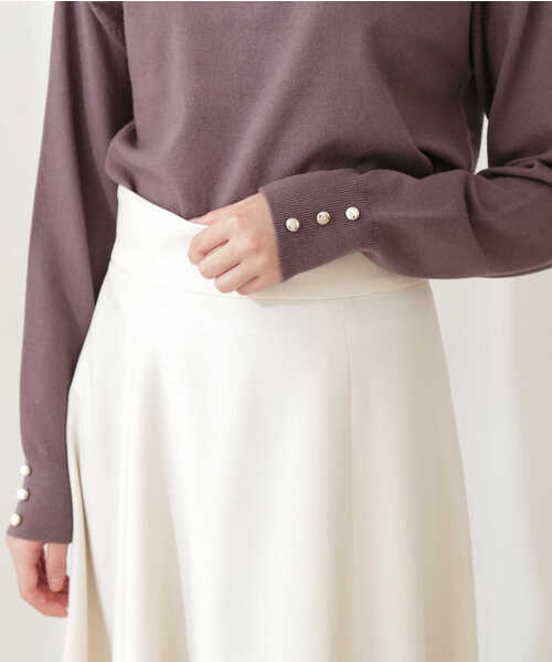 PROPORTION BODY DRESSING（プロポーションボディドレッシング）の「メタル釦天竺ハイネックニット / 1211270023（ニット/セーター・レディース・ホワイト系その他/パープル系その他/ブラウン系その他・MEDIUM/SMALL）」の22枚目の写真