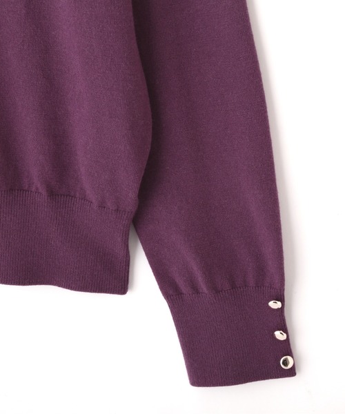 PROPORTION BODY DRESSING（プロポーションボディドレッシング）の「メタル釦天竺ハイネックニット / 1211270023（ニット/セーター・レディース・ホワイト系その他/パープル系その他/ブラウン系その他・MEDIUM/SMALL）」の9枚目の写真