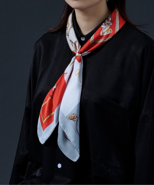 Ellno Loset（エルノロゼット）の「アソート柄スカーフ（バンダナ/スカーフ・メンズ・ブラック系その他/レッド/ネイビー/アイボリー/グリーン/ブラック/グレイッシュベージュ/レッド系2/ダークグリーン系2/ダークグリーン/ネイビー系2/ブラック系その他2/イエロー/ブルー/グリーン系その他/ネイビー系・FREE）」の16枚目の写真