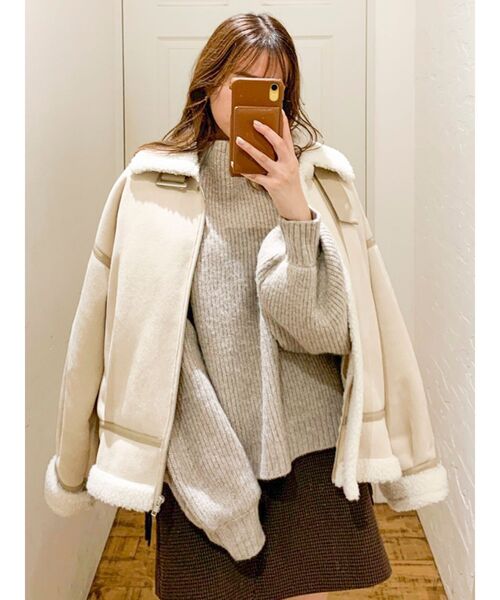 dazzlin（ダズリン）の「ハンドステッチボリュームニット（ニット/セーター・レディース・ベージュ/モカ・FREE）」の8枚目の写真