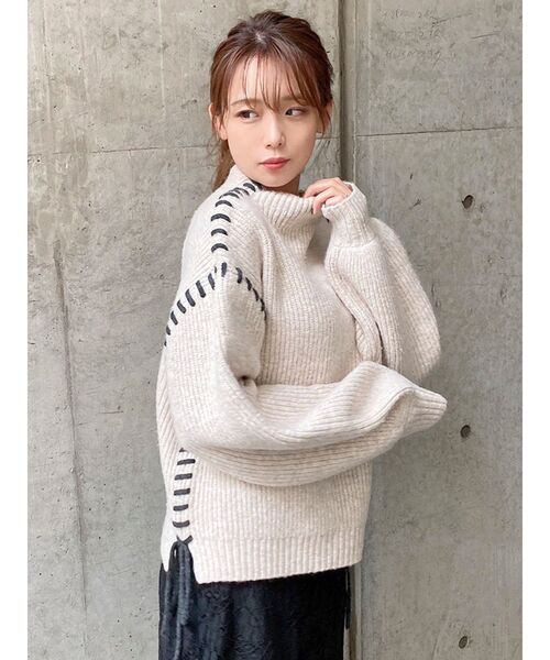 dazzlin（ダズリン）の「ハンドステッチボリュームニット（ニット/セーター・レディース・ベージュ/モカ・FREE）」の10枚目の写真