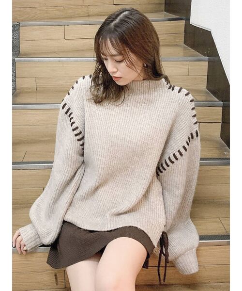 dazzlin（ダズリン）の「ハンドステッチボリュームニット（ニット/セーター・レディース・ベージュ/モカ・FREE）」の20枚目の写真