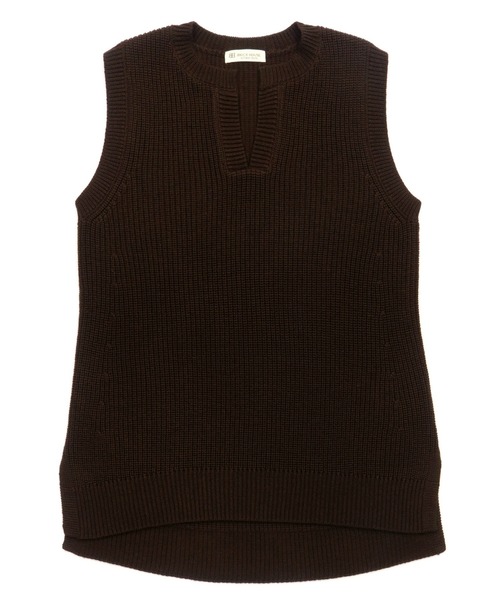 TOKYO SHIRTS（トウキョウシャツ）の「キーネック ニットベスト（ベスト・レディース・ダークブラウン/ライラック/グレー/ラベンダー/ネイビー・M/L）」の6枚目の写真