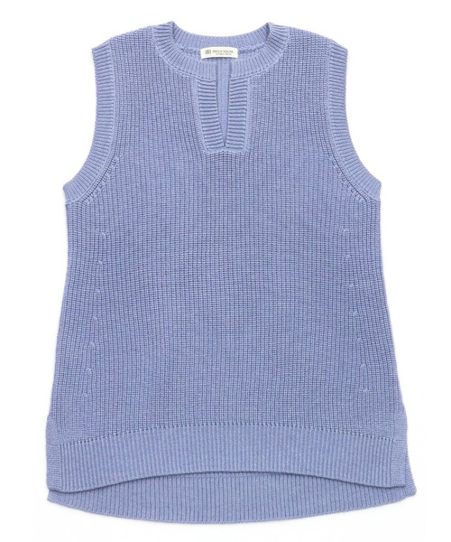 TOKYO SHIRTS（トウキョウシャツ）の「キーネック ニットベスト（ベスト・レディース・ダークブラウン/ライラック/グレー/ラベンダー/ネイビー・M/L）」の14枚目の写真