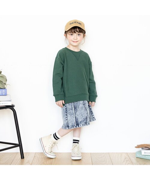 BREEZE(ブリーズ)の「ケミカルウォッシュデニムスカート(スカート・キッズ・グレー/ブルー・140/100/110/90/80/120/130)」の3枚目の写真