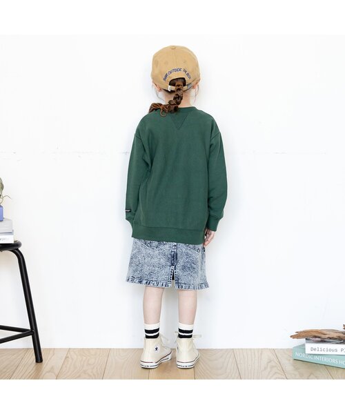 BREEZE(ブリーズ)の「ケミカルウォッシュデニムスカート(スカート・キッズ・グレー/ブルー・140/100/110/90/80/120/130)」の4枚目の写真