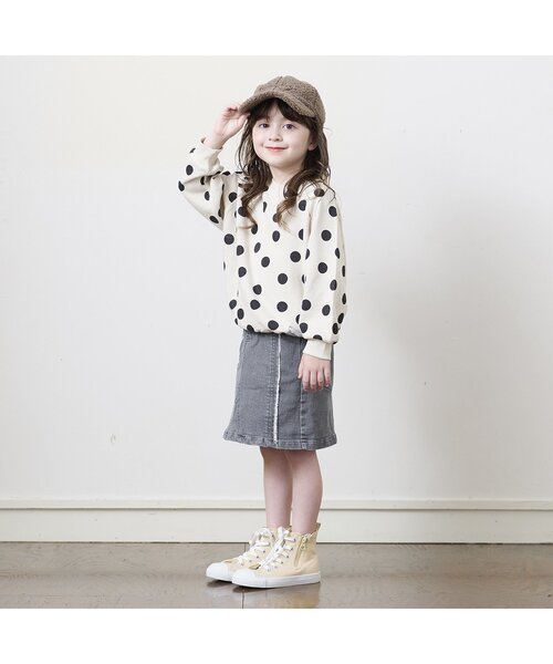 BREEZE(ブリーズ)の「ケミカルウォッシュデニムスカート(スカート・キッズ・グレー/ブルー・140/100/110/90/80/120/130)」の7枚目の写真