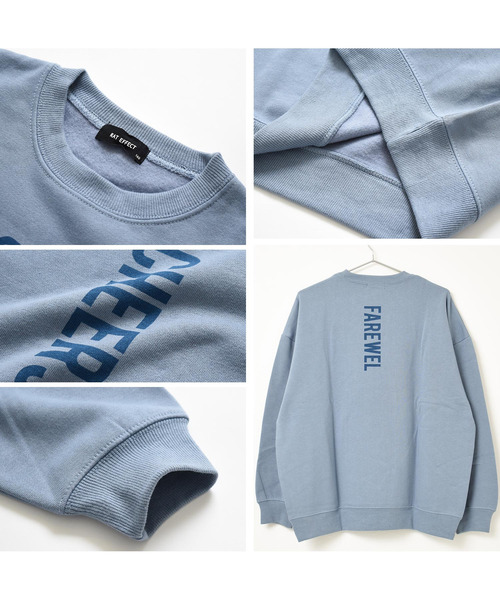 RAT EFFECT（ラットエフェクト）の「【裏起毛】タテロゴプリントトレーナー（スウェット・キッズ・ブラック/ライトブルー/アイボリー/グリーン/チャコールグレー・120/130/140/150/160）」の21枚目の写真