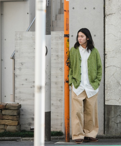 BROKEN BASE(ブロークンベース)の「ウールブレンドモヘアライクカーデ(カーディガン/ボレロ・メンズ・ブルー/グリーン/マスタード/ブラック・LARGE/MEDIUM)」の18枚目の写真