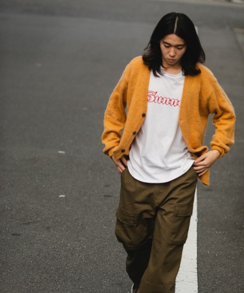 BROKEN BASE(ブロークンベース)の「ウールブレンドモヘアライクカーデ(カーディガン/ボレロ・メンズ・ブルー/グリーン/マスタード/ブラック・LARGE/MEDIUM)」の10枚目の写真