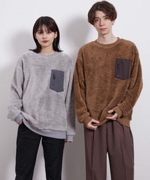 ナイロンポケットボアプルオーバー