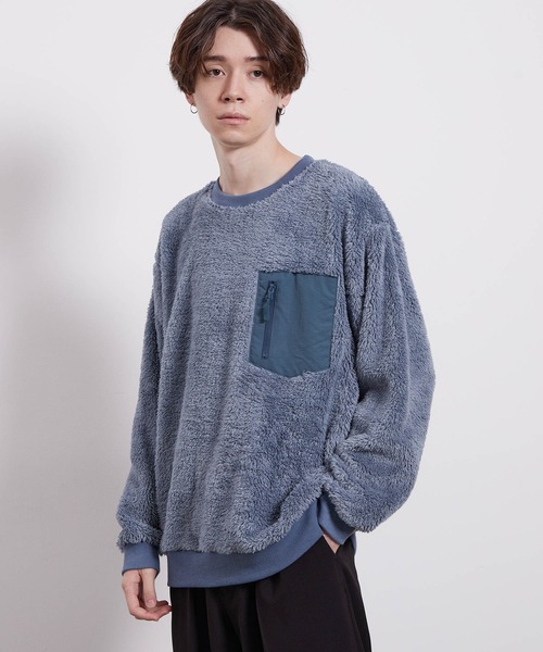 JUNRED（ジュンレッド）の「ナイロンポケットボアプルオーバー（その他トップス・メンズ・ホワイト/グレー/ブルー/ベージュ系その他・LL/M/L）」の12枚目の写真