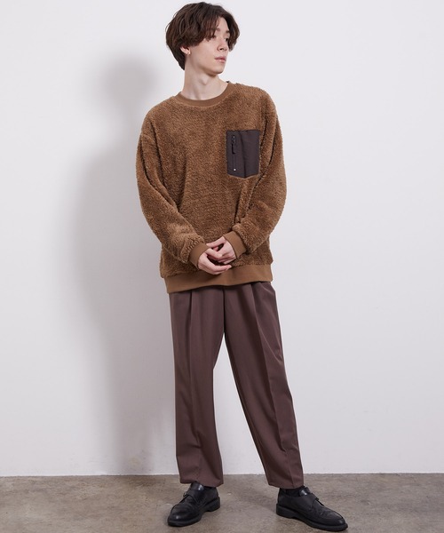 JUNRED（ジュンレッド）の「ナイロンポケットボアプルオーバー（その他トップス・メンズ・ホワイト/グレー/ブルー/ベージュ系その他・LL/M/L）」の9枚目の写真