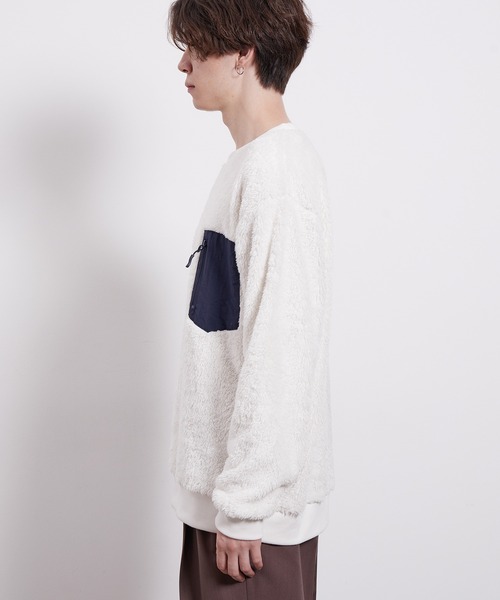 JUNRED（ジュンレッド）の「ナイロンポケットボアプルオーバー（その他トップス・メンズ・ホワイト/グレー/ブルー/ベージュ系その他・LL/M/L）」の15枚目の写真