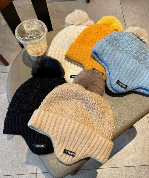 REBALANCE(リバランス)の「イヤーカバー ニット帽(ニットキャップ/ビーニー・レディース・ブラック/ライトブラウン/ブルー/ベージュ・FREE)」の6枚目の写真