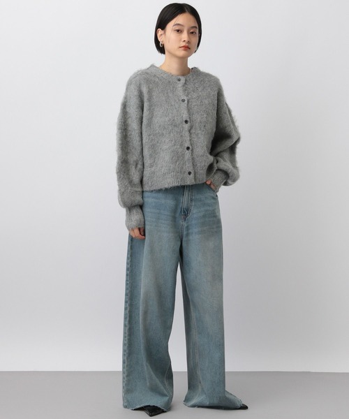 A part by(アパートバイ)の「お気に入り2.7万人超え!【WEB限定】5G2WAYクルーシャギーカーディガン(カーディガン/ボレロ・レディース・アイボリー/グレー/ブラウン/ブルー/ライトグリーン/ライトピンク/オフホワイト/ピンク/ブラック/イエロー系その他/ブラウン系その他・FREE)」の17枚目の写真