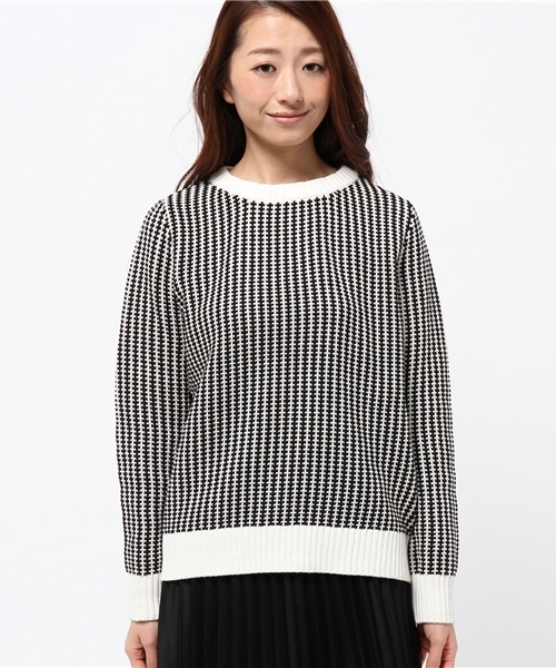 EDIT. FOR LULU（エディットフォールル）の「◆ツートーンカラープルオーバー（ニット/セーター・レディース・ブラック/グリーン・FREE）」の6枚目の写真