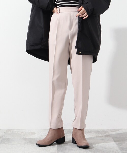 DRESKIP(ドレスキップ)の「◆マシンウォシャブル・裏起毛テーパードパンツ(その他パンツ・レディース・ブラック/ダークオリーブ/ナチュラル/キャメル・02/03)」の2枚目の写真