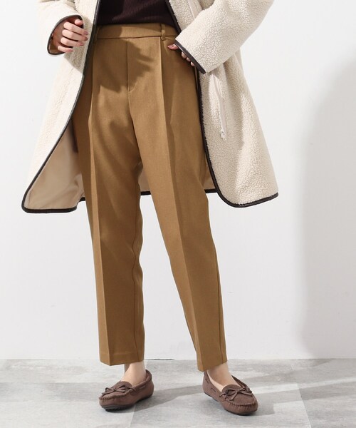 DRESKIP(ドレスキップ)の「◆マシンウォシャブル・裏起毛テーパードパンツ(その他パンツ・レディース・ブラック/ダークオリーブ/ナチュラル/キャメル・02/03)」の4枚目の写真
