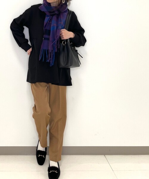 DRESKIP(ドレスキップ)の「◆マシンウォシャブル・裏起毛テーパードパンツ(その他パンツ・レディース・ブラック/ダークオリーブ/ナチュラル/キャメル・02/03)」の10枚目の写真