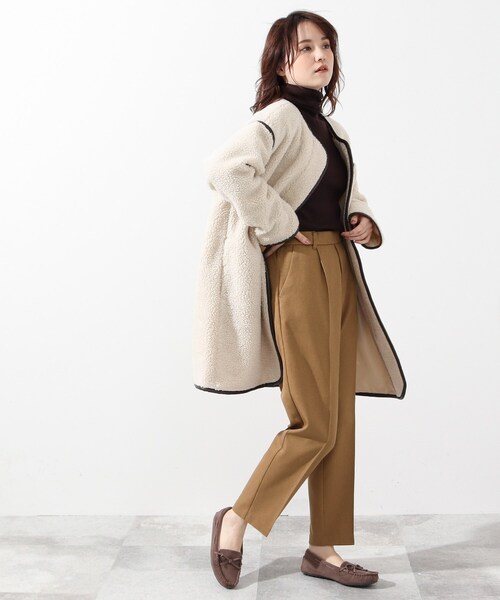 DRESKIP(ドレスキップ)の「◆マシンウォシャブル・裏起毛テーパードパンツ(その他パンツ・レディース・ブラック/ダークオリーブ/ナチュラル/キャメル・02/03)」の6枚目の写真