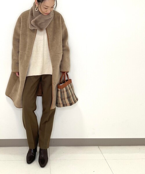 DRESKIP(ドレスキップ)の「◆マシンウォシャブル・裏起毛テーパードパンツ(その他パンツ・レディース・ブラック/ダークオリーブ/ナチュラル/キャメル・02/03)」の12枚目の写真