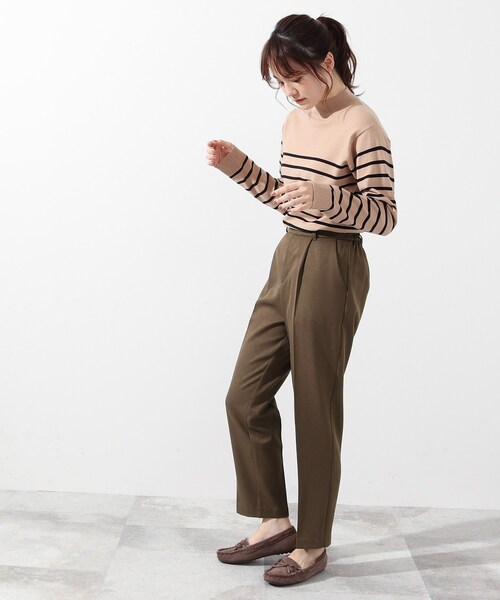 DRESKIP(ドレスキップ)の「◆マシンウォシャブル・裏起毛テーパードパンツ(その他パンツ・レディース・ブラック/ダークオリーブ/ナチュラル/キャメル・02/03)」の16枚目の写真