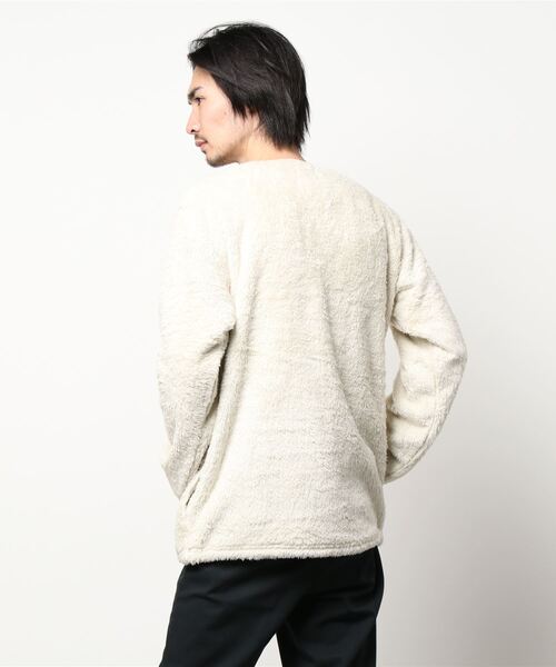 go slow caravan(ゴースローキャラバン)の「CORISCO/コリスコ シェルパフリーストレーナー(スウェット・メンズ・ブラック/ベージュ/アイボリー/グレー・MEDIUM/LARGE/X-LARGE)」の6枚目の写真