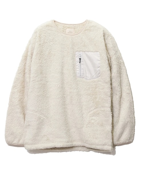 go slow caravan(ゴースローキャラバン)の「CORISCO/コリスコ シェルパフリーストレーナー(スウェット・メンズ・ブラック/ベージュ/アイボリー/グレー・MEDIUM/LARGE/X-LARGE)」の4枚目の写真