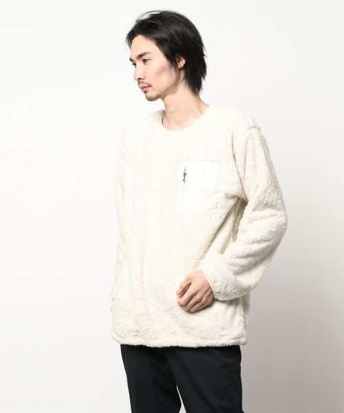 go slow caravan(ゴースローキャラバン)の「CORISCO/コリスコ シェルパフリーストレーナー(スウェット・メンズ・ブラック/ベージュ/アイボリー/グレー・MEDIUM/LARGE/X-LARGE)」の15枚目の写真