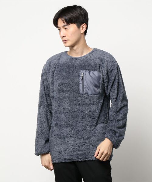 go slow caravan(ゴースローキャラバン)の「CORISCO/コリスコ シェルパフリーストレーナー(スウェット・メンズ・ブラック/ベージュ/アイボリー/グレー・MEDIUM/LARGE/X-LARGE)」の17枚目の写真