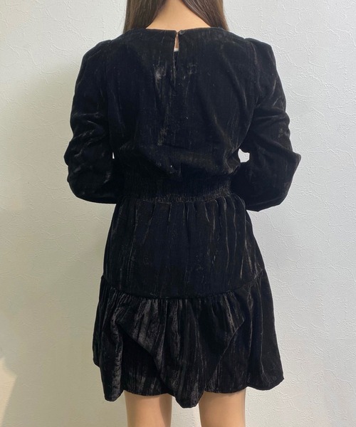 titty＆Co. PETIT（ティティアンドコープティ）の「【titty&Co.PETIT】ベロアミニワンピース（ワンピース・レディース・ブラック/ブラウン・FREE）」の5枚目の写真