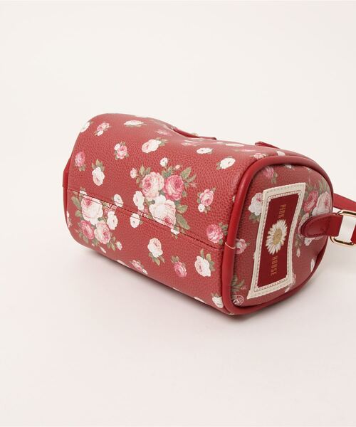Little sunny bite（リトルサニーバイト）の「little sunny bite と pink house Rose print mini boston（ハンドバッグ・レディース・ブラック/レッド/グリーン・FREE）」の5枚目の写真