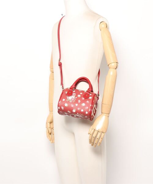 Little sunny bite（リトルサニーバイト）の「little sunny bite と pink house Rose print mini boston（ハンドバッグ・レディース・ブラック/レッド/グリーン・FREE）」の7枚目の写真