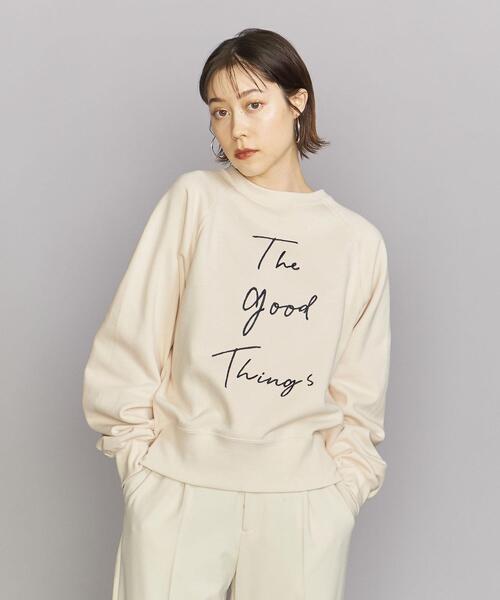 BEAUTY&YOUTH UNITED ARROWS(ビューティーアンドユースユナイテッドアローズ)の「BY コットン裏起毛 クルーネック プルオーバー -ウォッシャブル-(スウェット・レディース・ブラック/オフホワイト・FREE)」の2枚目の写真