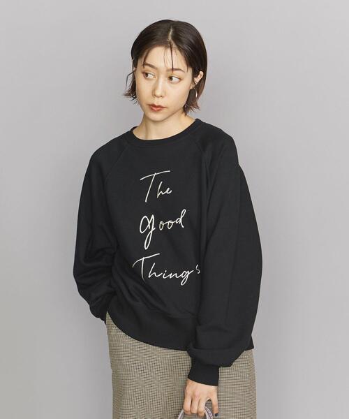 BEAUTY&YOUTH UNITED ARROWS(ビューティーアンドユースユナイテッドアローズ)の「BY コットン裏起毛 クルーネック プルオーバー -ウォッシャブル-(スウェット・レディース・ブラック/オフホワイト・FREE)」の6枚目の写真