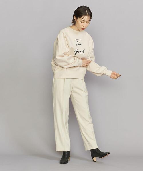 BEAUTY&YOUTH UNITED ARROWS(ビューティーアンドユースユナイテッドアローズ)の「BY コットン裏起毛 クルーネック プルオーバー -ウォッシャブル-(スウェット・レディース・ブラック/オフホワイト・FREE)」の9枚目の写真